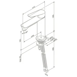 Am.Pm Europe Robinet Salle de Bain Mitigeur lavabo, Noir, taille M, FTA02122 AM.PM* Robinet Lavabo Et Vasque