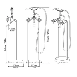 Kiamami Valentina Robinet Sur Pied Pour Baignoires Autoportantes* Robinet De Baignoire