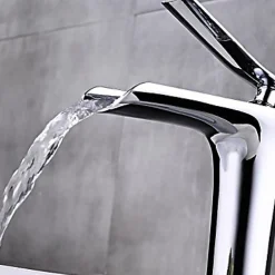 Kroos Robinet vasque jet cascade, style contemporain - Chromé* Robinet Lave-Mains