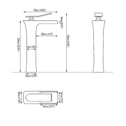 Kroos Robinet vasque jet cascade, style contemporain - Chromé* Robinet Lave-Mains