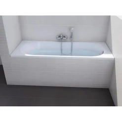 Roca Baignoire rectangulaire Neo Genova avec dossier, accoudoirs, poignées sculptées - Blanc 180x80cm* Baignoire Droite