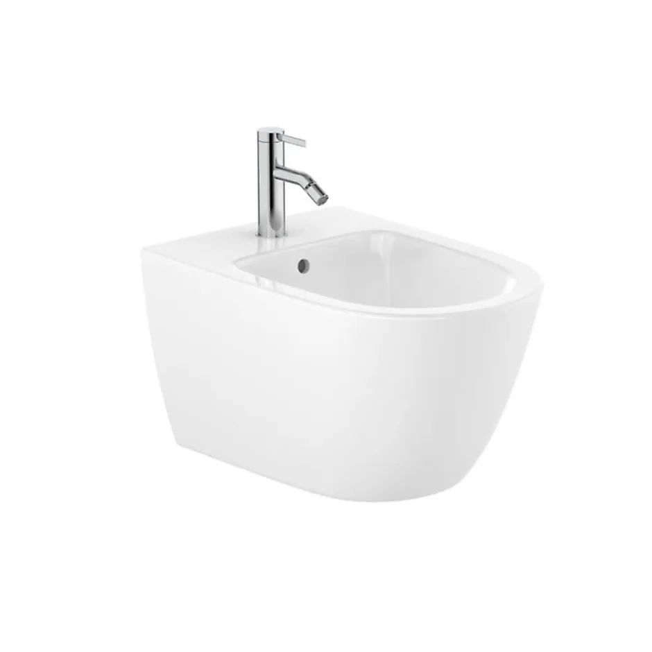 Roca by SIKO Bidet suspendu 42x36 cm céramique, vidage arrière, blanc (A357685000)
