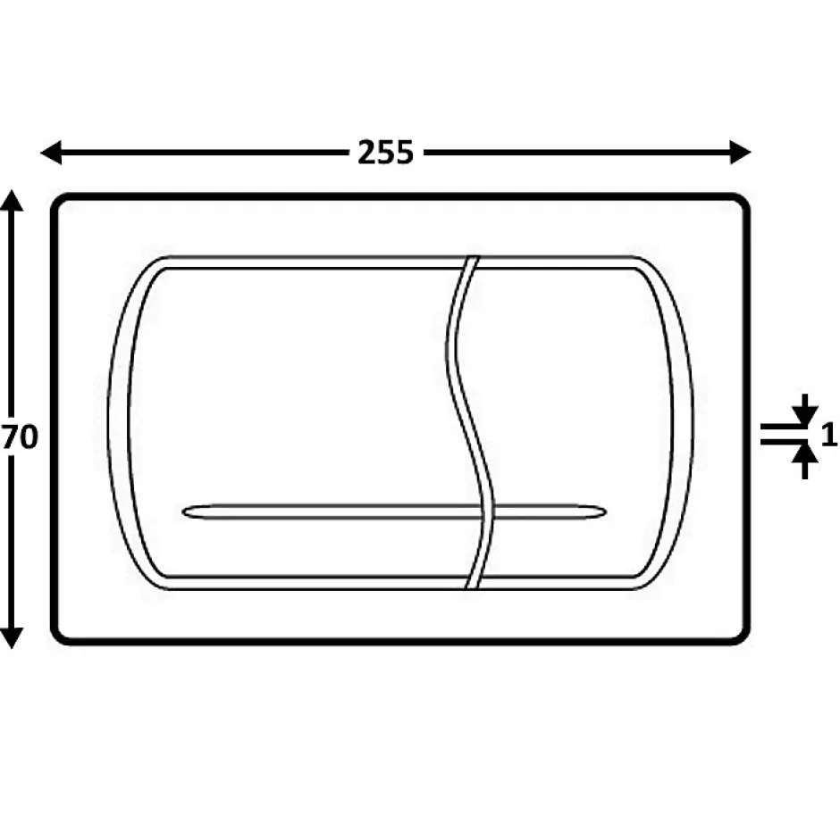 Roca Plaque de commande ACTIVE 52-B double touche Chromé mat (A8901150B2)* Wc Suspendu