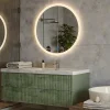 Artforma Rond Miroir Salle de Bain 80cm, Miroir led avec Tactile, Systeme Couleur DUAL LED et Fonction Anti-buée
