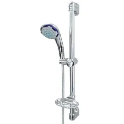 Rousseau Barre de douche + douchette sans robinet Heko - Chromé