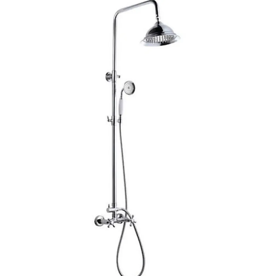 Rousseau Colonne de douche avec robinet mélangeur Retro - Chrome* Colonne De Douche Thermostatique