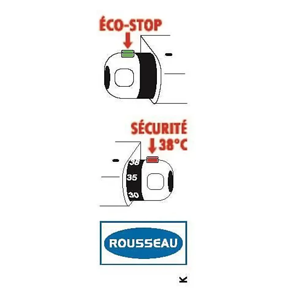 Rousseau Robinet mitigeur thermostatique baignoire et douche Volga 2* Robinet De Baignoire