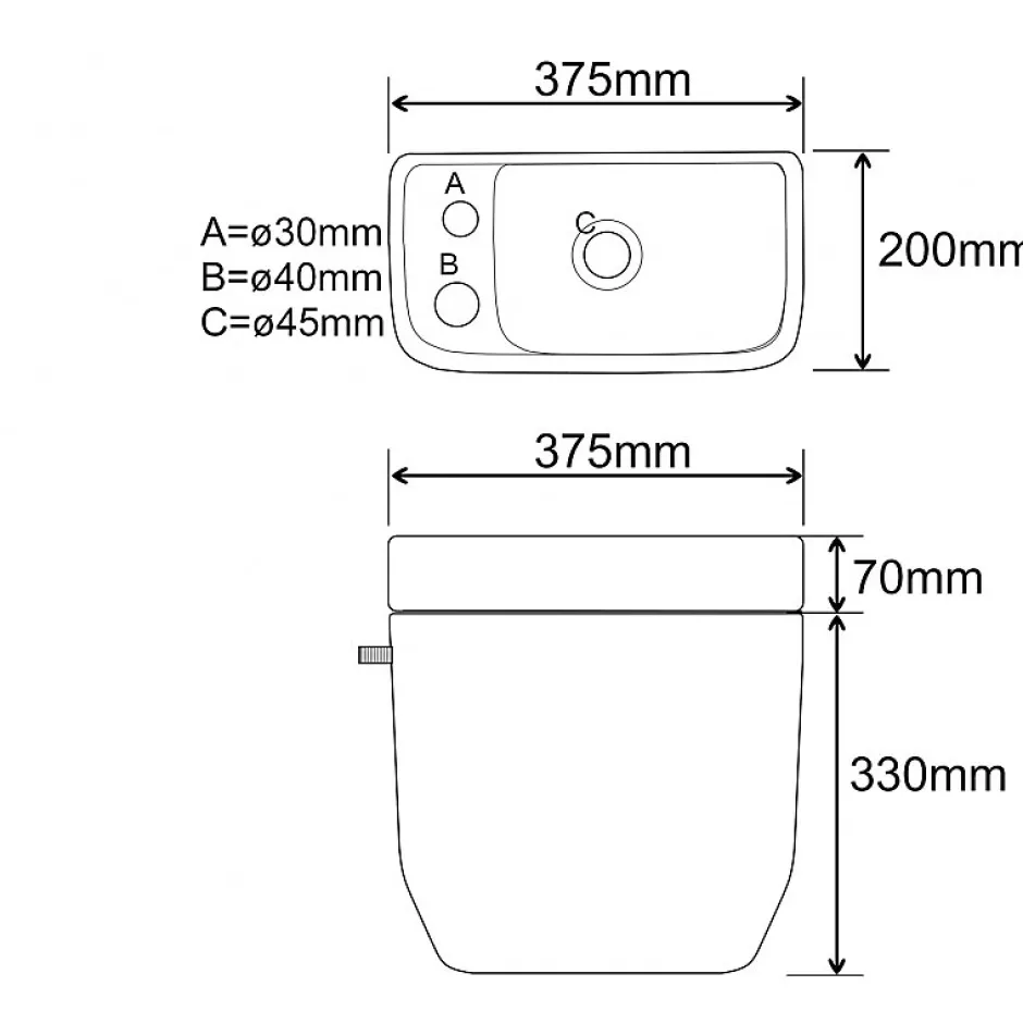 Planète Bain Réservoir avec lave-mains intégré* Wc Suspendu