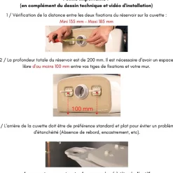 Planète Bain Réservoir avec lave-mains intégré* Wc Suspendu