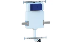 Laneri Réservoir caché compléte pour cuvette au sol avec plaque de commande en acier inoxydable double bouton* Wc À Poser