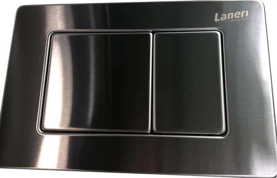 Laneri Réservoir caché compléte pour cuvette au sol avec plaque de commande en acier inoxydable double bouton* Wc À Poser