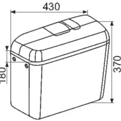 Clara Réservoir WC - F 6000 - - Bas - Double débit