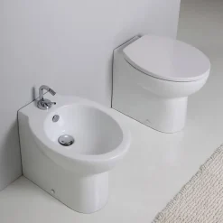 Kiamami Valentina Sanitaires Au Sol Paire De Wc Et Bidet En Céramique - Patascoss