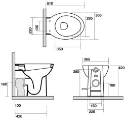 Kiamami Valentina Sanitaires Au Sol Paire De Wc Et Bidet En Céramique - Patascoss