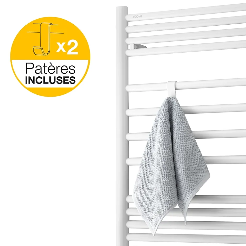 Acova Sèche serviette eau chaude Angora noir 795W
