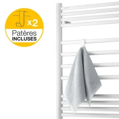 Acova Sèche serviette mixte électrique 300W / eau chaude 460W Angora