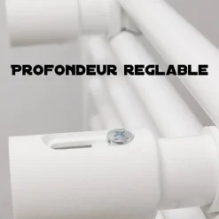 Autres Sèche serviette salle de bain eau chaude FINIMETAL Tahiti 257 W blanc 55 x 50 Cm