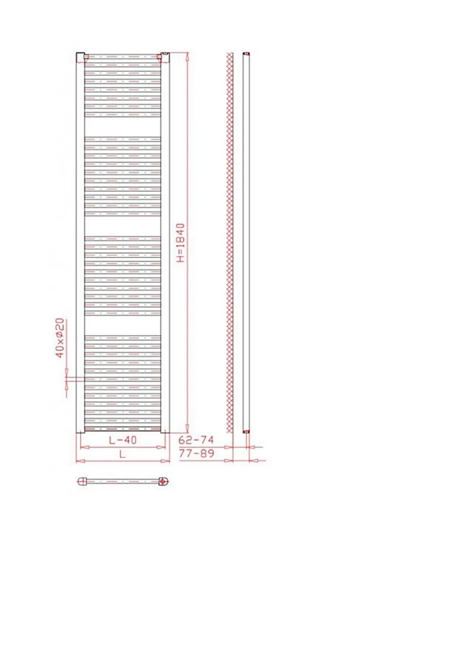 Siko Sèche serviette Thermal Trend blanc 185x60 cm (KD6001850)* Sèche-Serviettes Électrique
