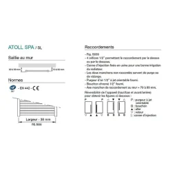 Acova Sèche serviettes - Atoll Spa 571W - SL-120-050