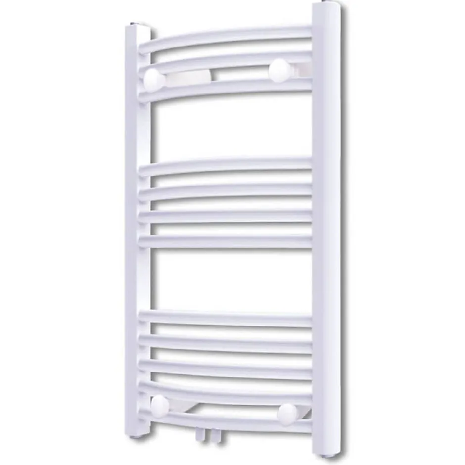 Vidaxl Sèche Serviettes Chauffage Central Incurvé 500x764mm + Connecteurs