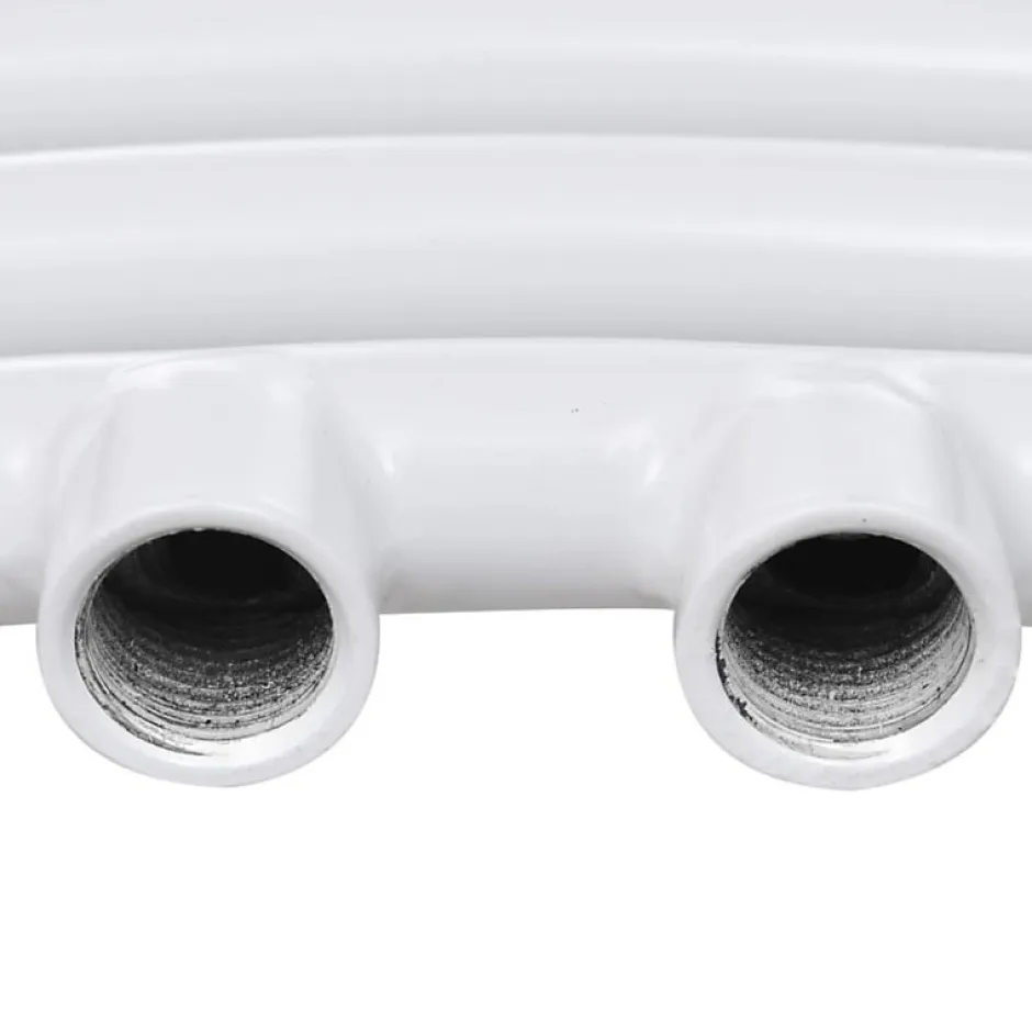 Vidaxl Sèche Serviettes Chauffage Central Incurvé 500x764mm + Connecteurs