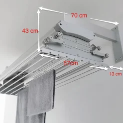 Foxydry Sèche-linge électrique mural 122x57x30cm alu Air 120* Etendoir À Linge