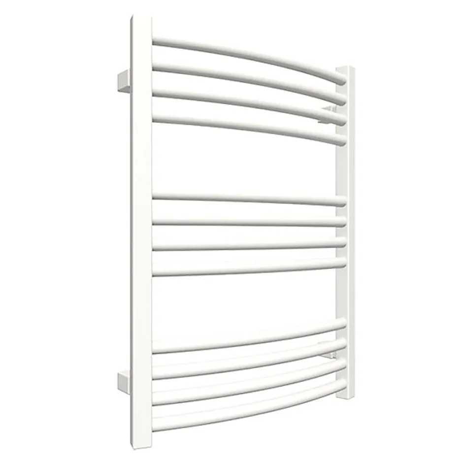 Matisere Sèche-serviette eau chaude blanc de 900mm de haut et 536mm de large. - 418 Watt - LEN900/536PSXB