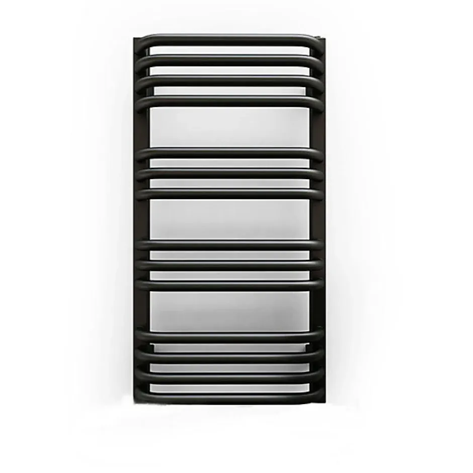Matisere Sèche-serviette eau chaude noir de 540mm de haut et 500mm de large - 299 Watt - ALE540/500SXN