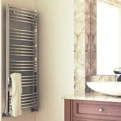Matisere Sèche-serviette eau chaude chromé de 1479mm de haut et 600mm de large - 559 Watt - DOM1479/600SXCROK