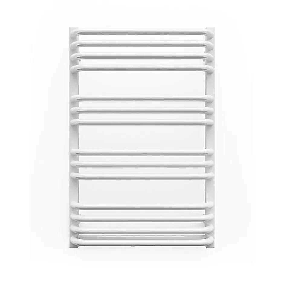 Matisere Sèche-serviette eau chaude blanc de 760mm de haut et 500mm de large - 412 Watt - ALE760/500SXB* Sèche-Serviettes Eau Chaude