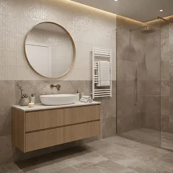 Matisere Sèche-serviette eau chaude blanc de 660mm de haut et 430mm de large - 255 Watt - FIO660/430SXB* Sèche-Serviettes Eau Chaude