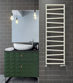 Matisere Sèche-serviette eau chaude beige de 835mm de haut et 500mm de large - 332 Watt - ZIG835/500ZX1015