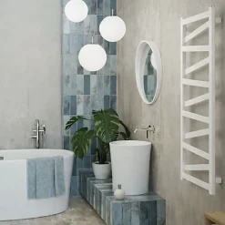 Matisere Sèche-serviette eau chaude blanc de 1230mm de haut et 500mm de large - 451 Watt - VIP1230/500SXB