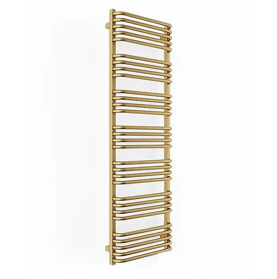 Matisere Sèche-serviette eau chaude doré de 1140mm de haut et 500mm de large - 591 Watt - ALE1140/500ZXBRA