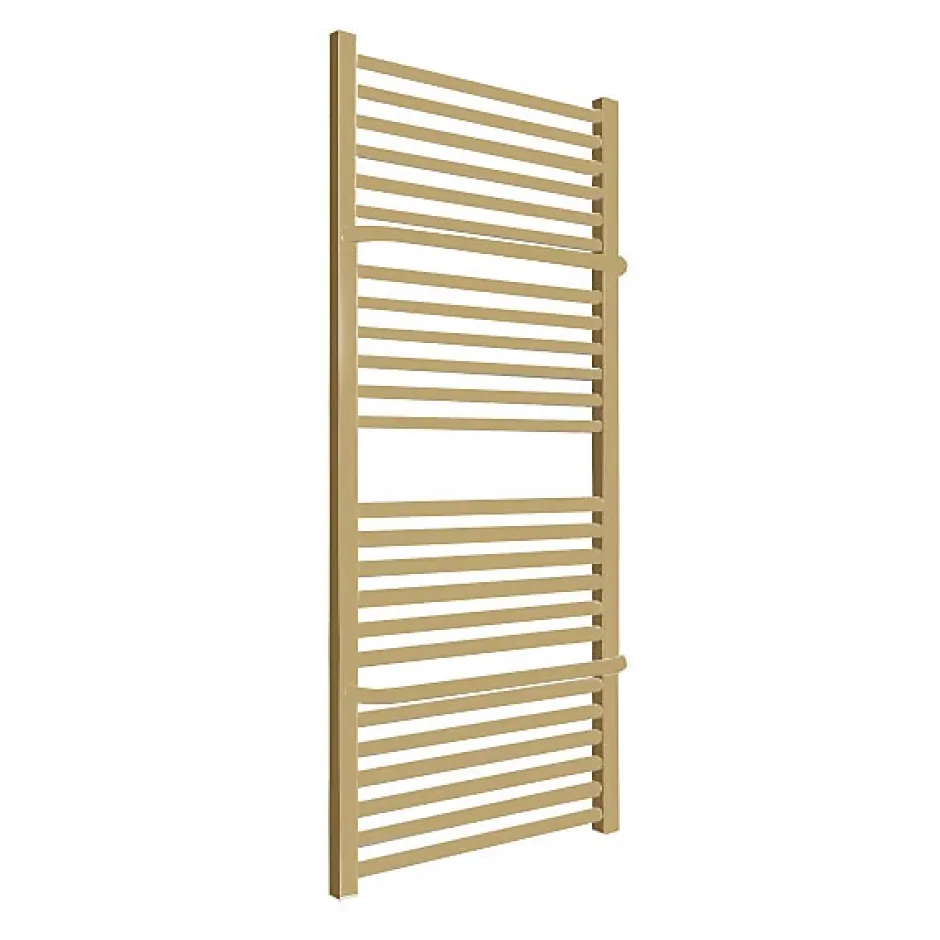 Matisere Sèche-serviette eau chaude doré de 1140mm de haut et 500mm de large - 574 Watt - LIM1140/500SXBRA