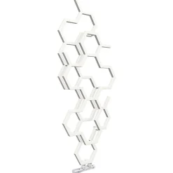 Matisere Sèche-serviette eau chaude blanc de 821mm de haut et 486mm de large - 248 Watt - HEX821/486ZXB