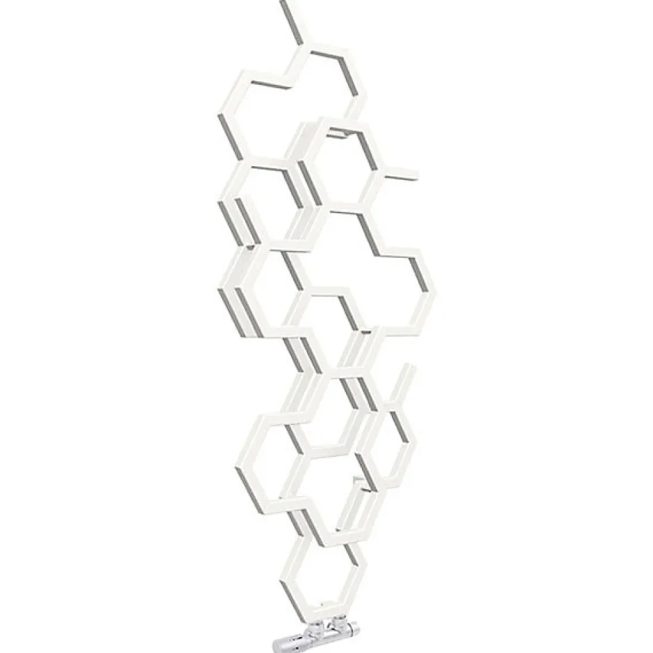 Matisere Sèche-serviette eau chaude blanc de 821mm de haut et 486mm de large - 248 Watt - HEX821/486ZXB
