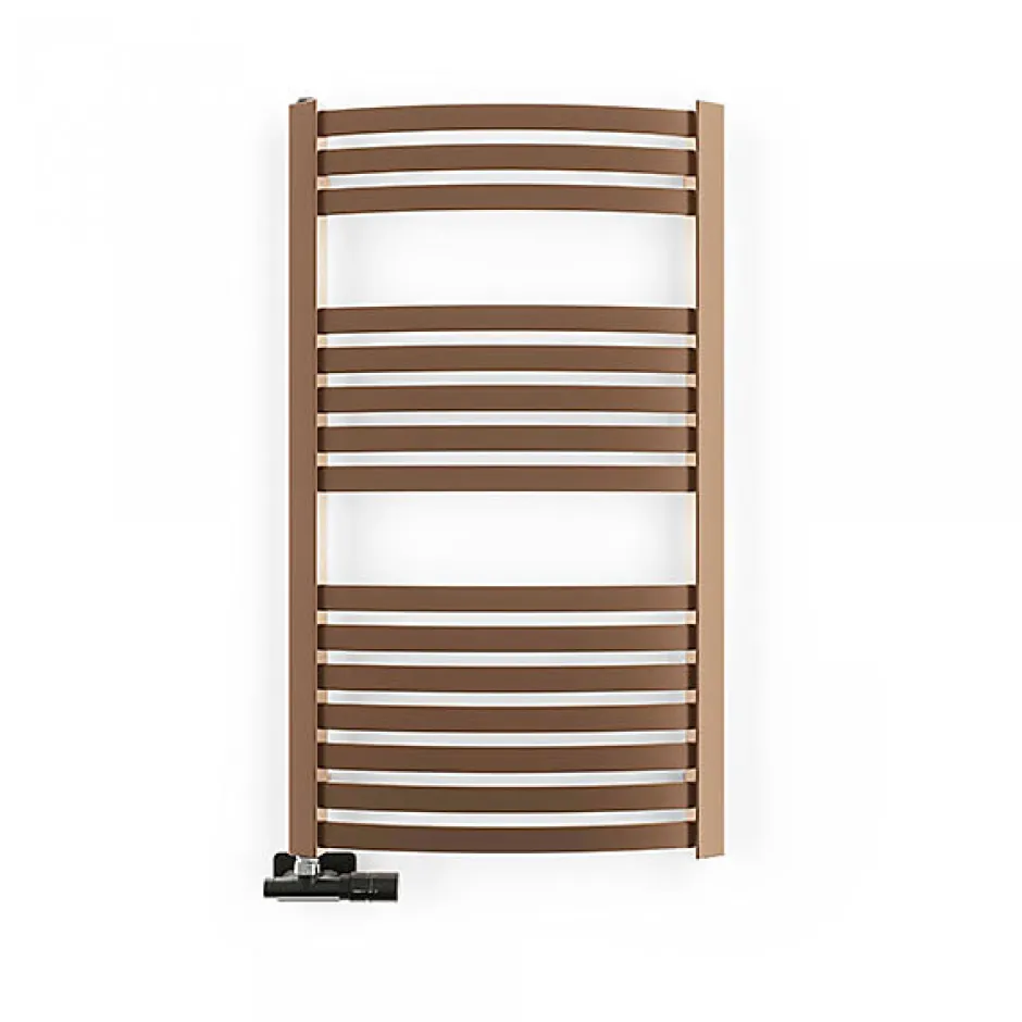 Matisere Sèche-serviette eau chaude cuivre lumineux de 1760mm de haut et 400mm de large - 646 Watt - DEX1760/400ZXBCO* Sèche-Serviettes Eau Chaude