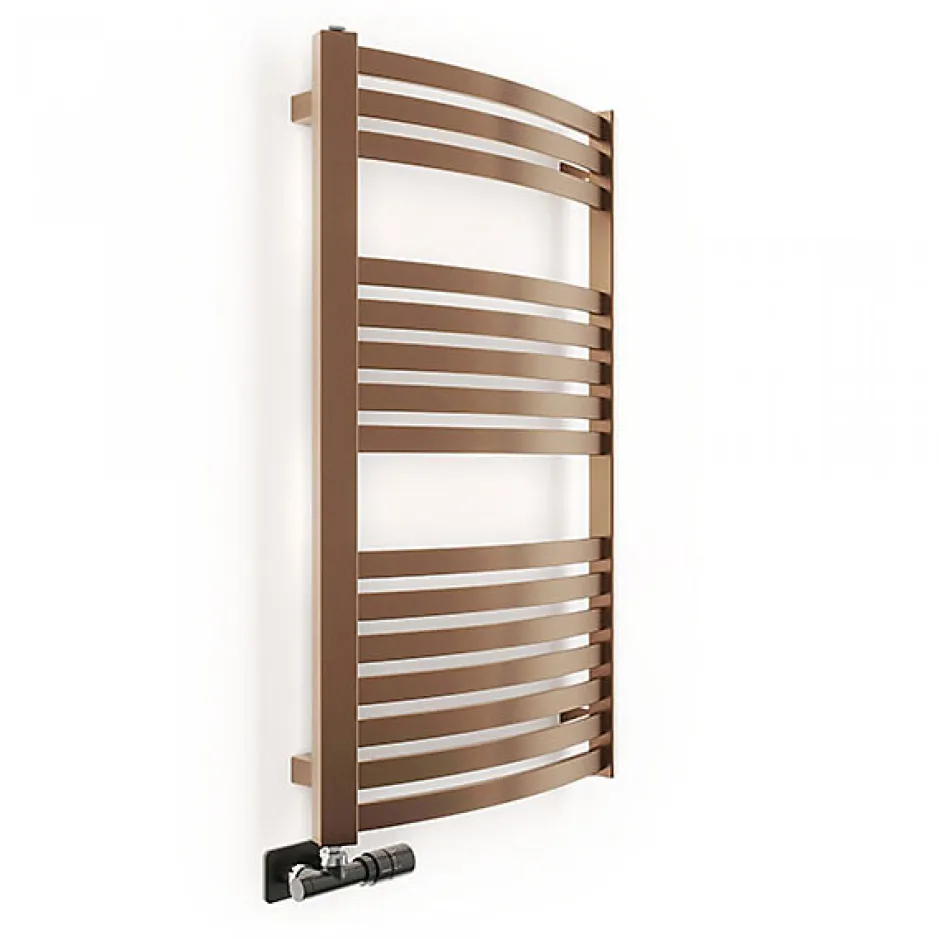 Matisere Sèche-serviette eau chaude cuivre lumineux de 1760mm de haut et 400mm de large - 646 Watt - DEX1760/400ZXBCO* Sèche-Serviettes Eau Chaude