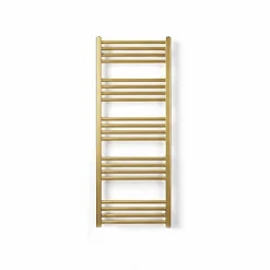 Matisere Sèche-serviette eau chaude doré de 1140mm de haut et 580mm de large - 550 Watt - FIO1140/580SXBRA