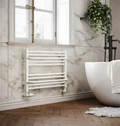 Matisere Sèche-serviette eau chaude blanc de 300mm de haut et 1000mm de large - 290 Watt - LIM300/1000SXB* Sèche-Serviettes Eau Chaude