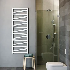 Matisere Sèche-serviette eau chaude blanc de 1710mm de haut et 400mm de large - 531 Watt - VIP1710/400ZXB