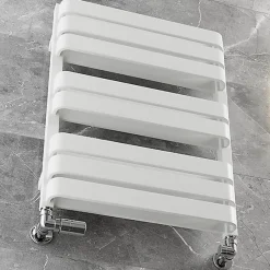 Matisere Sèche-serviette eau chaude blanc de 785mm de haut et 500mm de large - 551 Watt - WAR785/500TBSXB* Sèche-Serviettes Eau Chaude