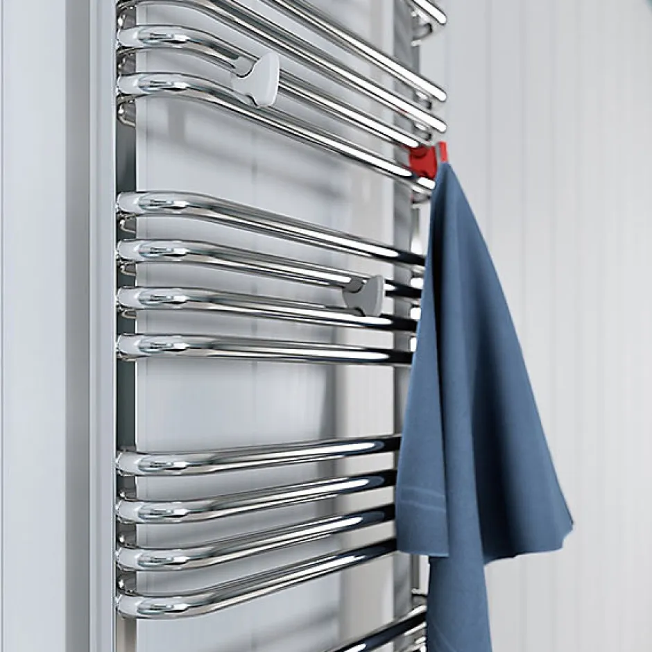 Matisere Sèche-serviette eau chaude chromé de 1580mm de haut / 500mm de large - 556 Watt - ALE1580/500ZXCRO
