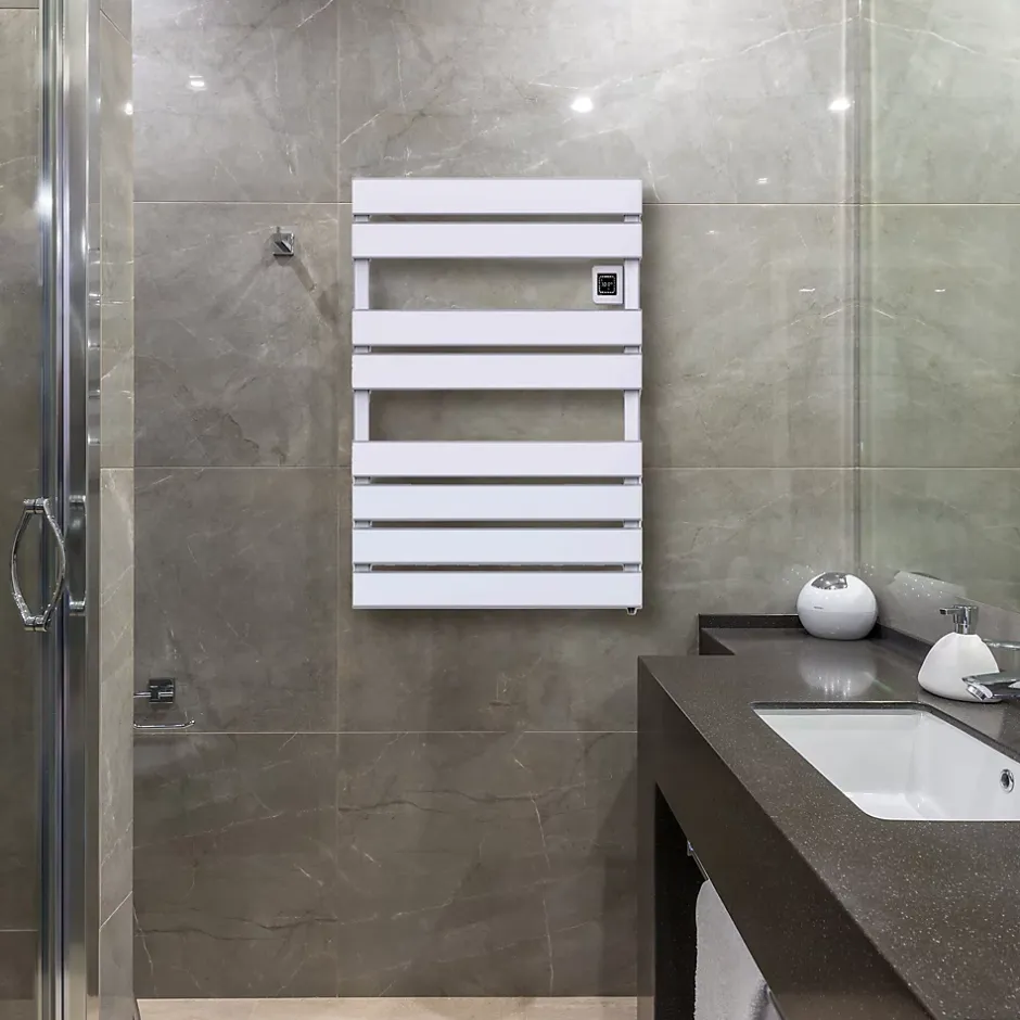 Sannover Sèche-Serviette Electrique Mural Omiros Plat Sannover 500 W Blanc* Sèche-Serviettes Électrique