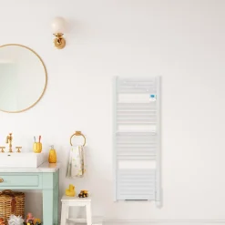 Noirot Sèche-serviette électrique à inertie fluide Actibain 500W + soufflerie 1000W