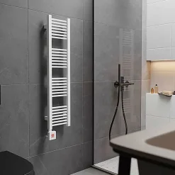 Matisere Sèche-serviette électrique blanc - (HxL) 460x230mm - 100 Watt - 100 Watt - MIK460-230E1B