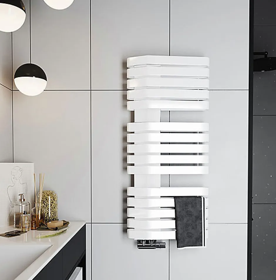 Matisere Sèche-serviette électrique blanc - (HxL) 925x500 mm - 800 (Watts) - 800 Watt - IRO925-500SE8BB