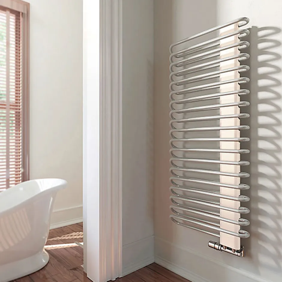 Matisere Sèche-serviette électrique blanc - (HxL) 1620x500 mm - 1000 (Watts) - 1000 Watt - MIC1620-500E8BB* Sèche-Serviettes Électrique