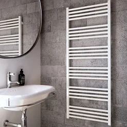 Matisere Sèche-serviette électrique blanc - (HxL) 1380x600mm - 800 Watt - 800 Watt - FIO1380-600E1B